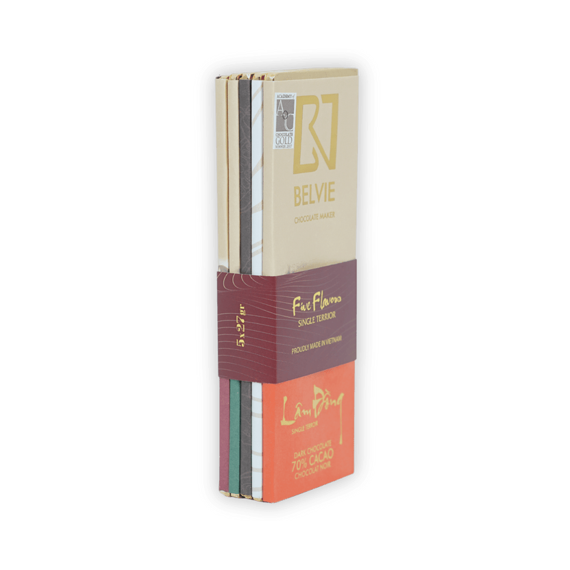 Belvie Mini Bar Gift Set: 5 single terroir flavors stacked