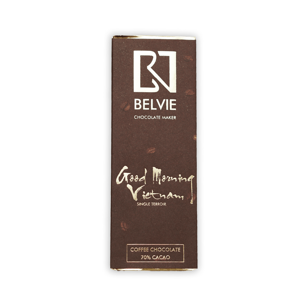 Belvie Mini 70% cacao coffee chocolate bar Good Morning Vietnam