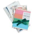 Best of Dark Milk Bundle: vibrant striped Mission chocolate bar with green bow