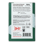 Bixby Primo Dark Chocolate Spiced Almond 70% bar, green white package