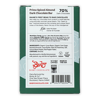 Bixby Primo Dark Chocolate Spiced Almond 70%