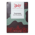 Bixby Dark Chocolate Espresso Bar 70% in sleek matte box with red teal swirls