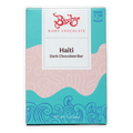 Bixby Dark Chocolate Haiti 70% bar in teal pink package with blue waves