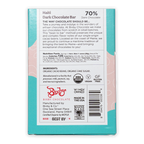 Bixby Dark Chocolate Haiti 70% bar in teal pink wrapper