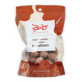 Bixby dark chocolate covered hazelnuts in red cream package with window