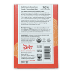 Bixby Dark Chocolate Split Rock Bourbon 70% orange bar package