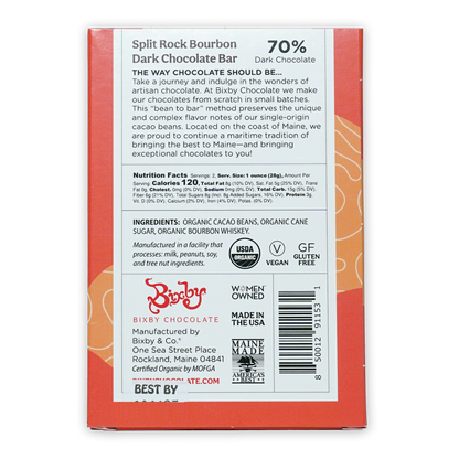 Bixby Dark Chocolate Split Rock Bourbon 70%