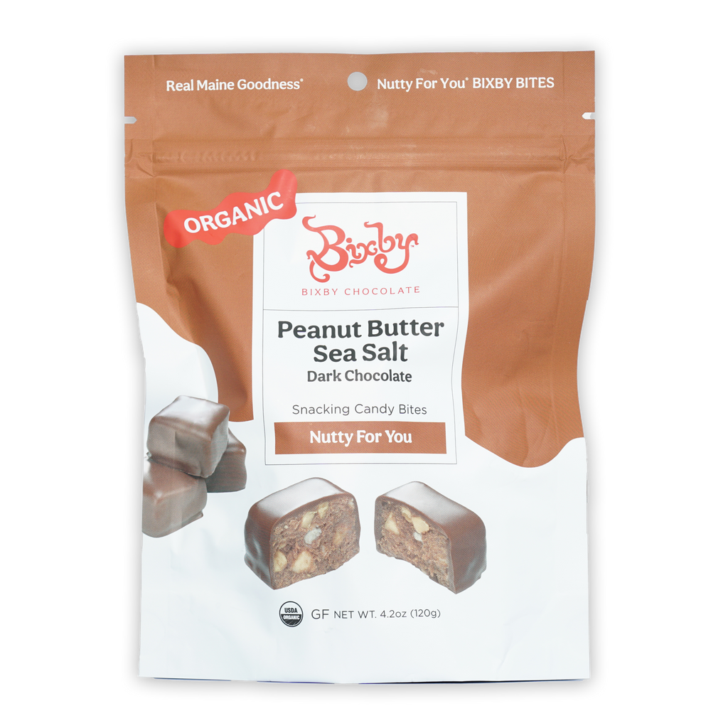 Bixby Nutty for You organic sea salt dark chocolate peanut butter bites pouch