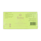 Lime-green rectangular box of bonnat peru alto piura 70 percent chocolate with gold lettering and crest logo
