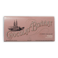 Bonnat Mana Philippines Milk 65% pink bar with gold lettering and cathedral illustration