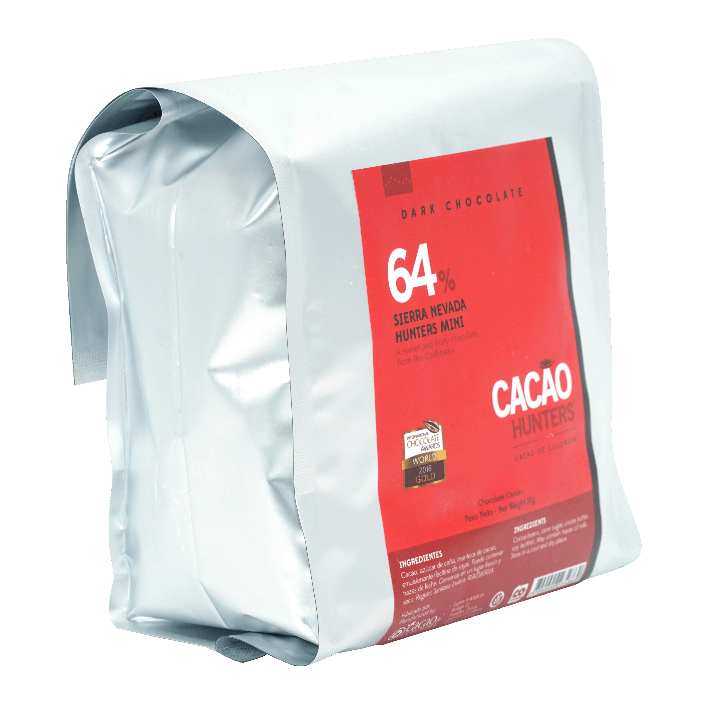 Cacao Hunters Bulk Minis Sierra Nevada 64% 1kg – Bar & Cocoa