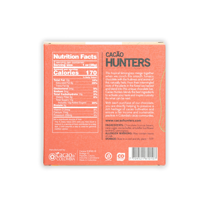 Cacao Hunters Dark Chocolate w/ Lemongrass 64%