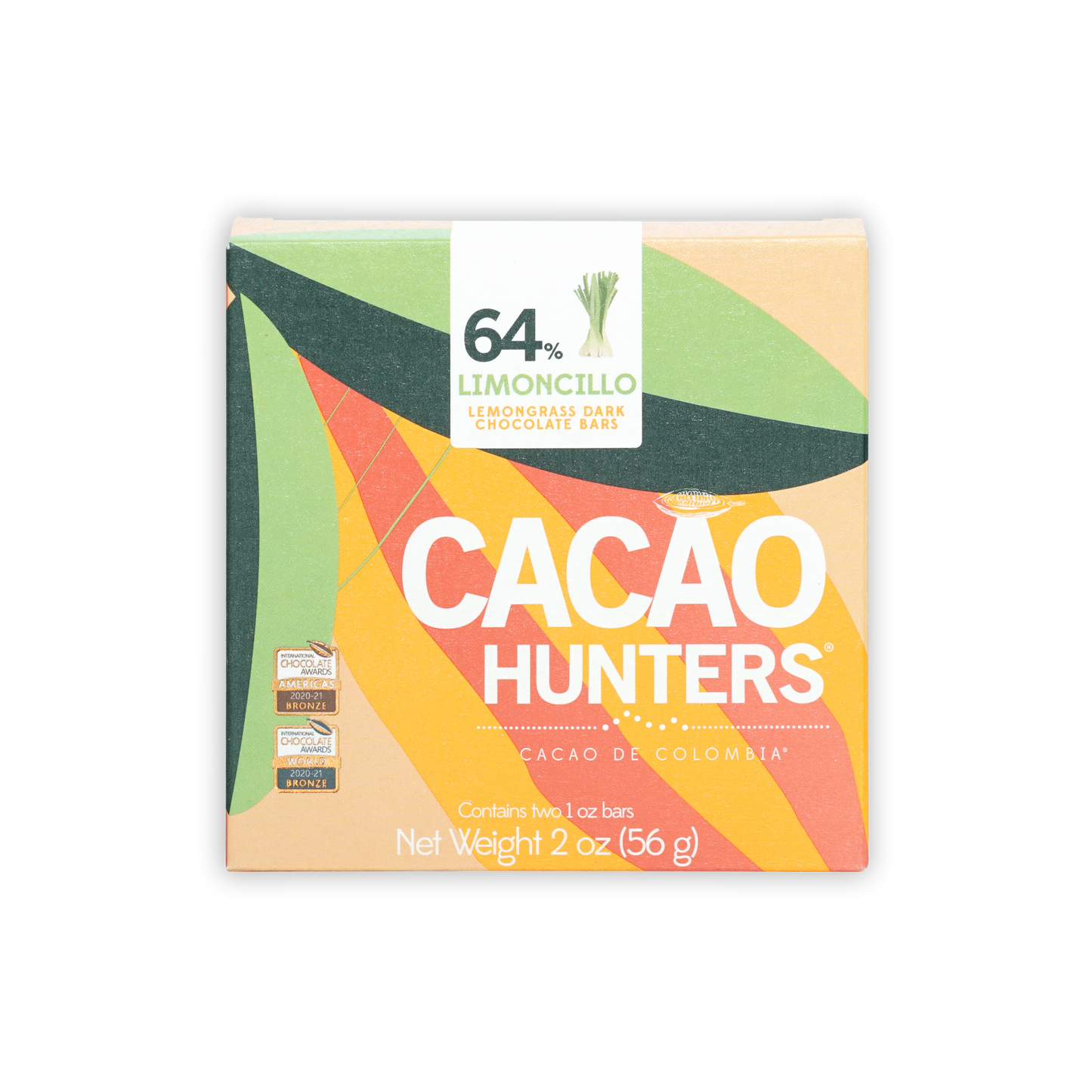 Cacao Hunters Dark Chocolate w/ Lemongrass 64%