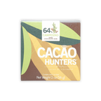 Cacao Hunters 64% Dark Chocolate Campesino bar in leaf box