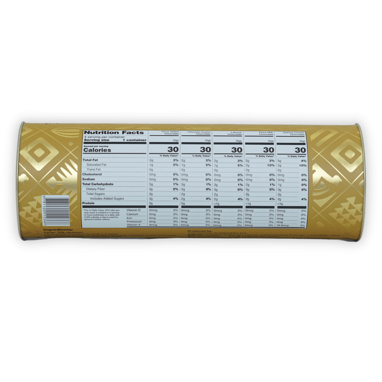 Cacaosuyo Assorted Napolitans Tube (20 pieces)