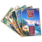 Cacaoteca 84% dark chocolate bar in ornate blue gold wrapper with tropical ship scene