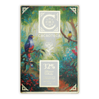 Cacaoteca 32% white chocolate bar in vibrant jungle wrapper