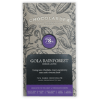 Chocolarder Dark Gola Rainforest 78% chocolate bar with botanical wrapper