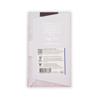 Back of a pale pink Chocolarder Ponta Figo Dark Chocolate wrapper showing printed ingredients, a barcode, and 70g weight.