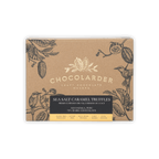 Chocolarder sea salt caramel truffles box, 12 pcs, kraft with gold logo