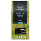 Chocolate Tree 70% dark chocolate-covered ginger organic 200g pack