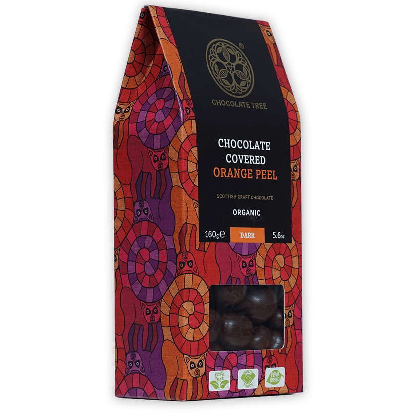Chocolate Tree organic dark chocolate-covered orange peel candies 70% bag