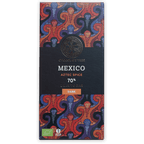 Chocolate Tree Dark Mexico Aztec Spice 70% bar wrapper with Aztec monkey pattern