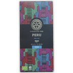 Chocolate Tree Dark Peru Selva 70% bar in colorful geometric wrapper