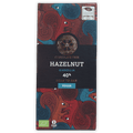 Chocolate Tree Hazelnut Gianduja 40% bean-to-bar chocolate bar with red blue animal wrapper