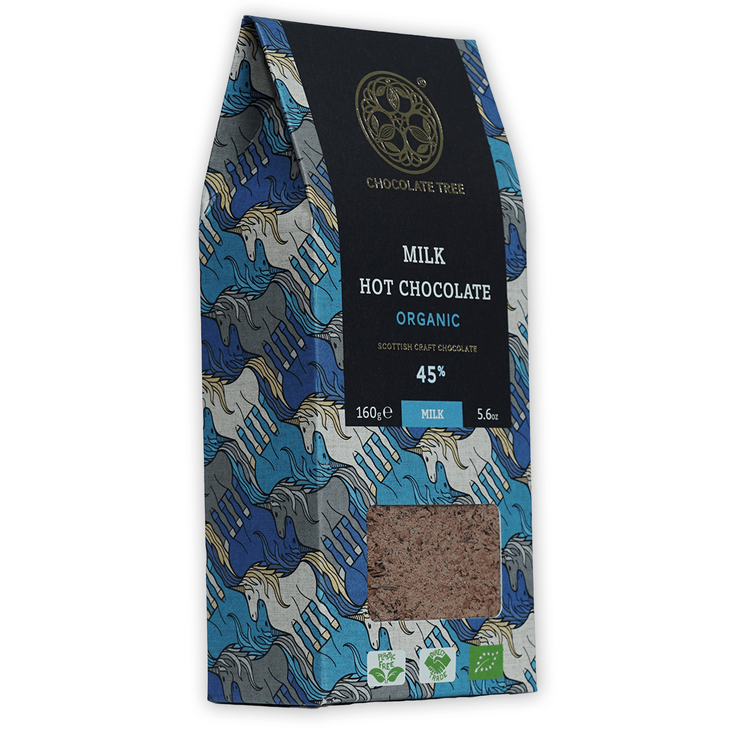 Chocolate Tree organic milk hot chocolate powder 160g unicorn bag
