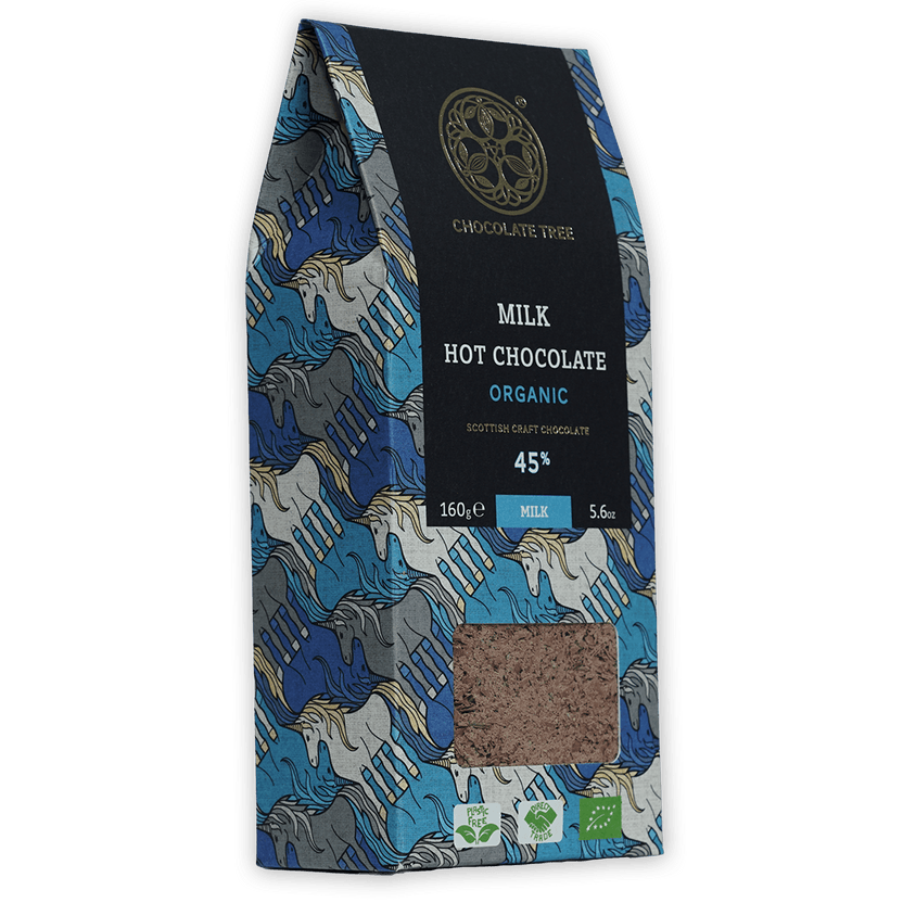 Chocolate Tree organic milk hot chocolate powder 160g unicorn bag