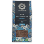 Chocolate Tree organic milk hot chocolate bar 45% cocoa with unicorn wrapper