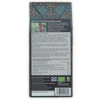 Back of Chocolate Tree Hot Chocolate Winterspice wrapper with colorful geometric patterns, ingredients and nutrition facts