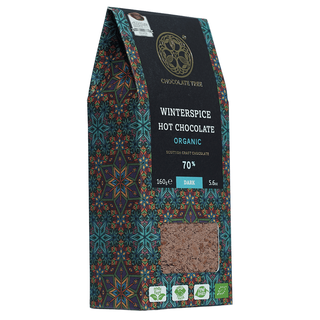Chocolate Tree organic 70% dark winter spice hot chocolate bag