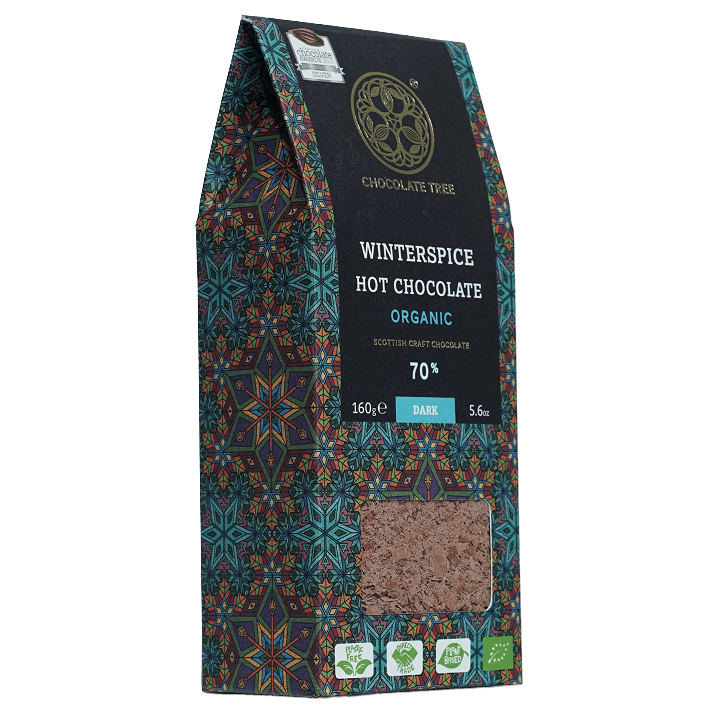 Chocolate Tree organic 70% dark winter spice hot chocolate bag