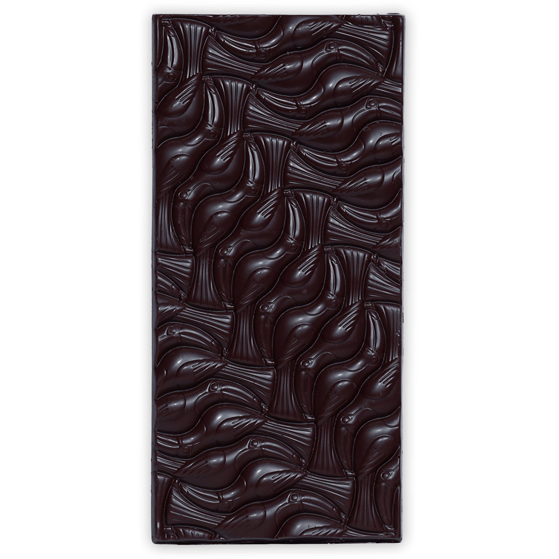 Chocolate Tree Milk w/ Nordic Berries 50% dark chocolate bar with raised bird designs