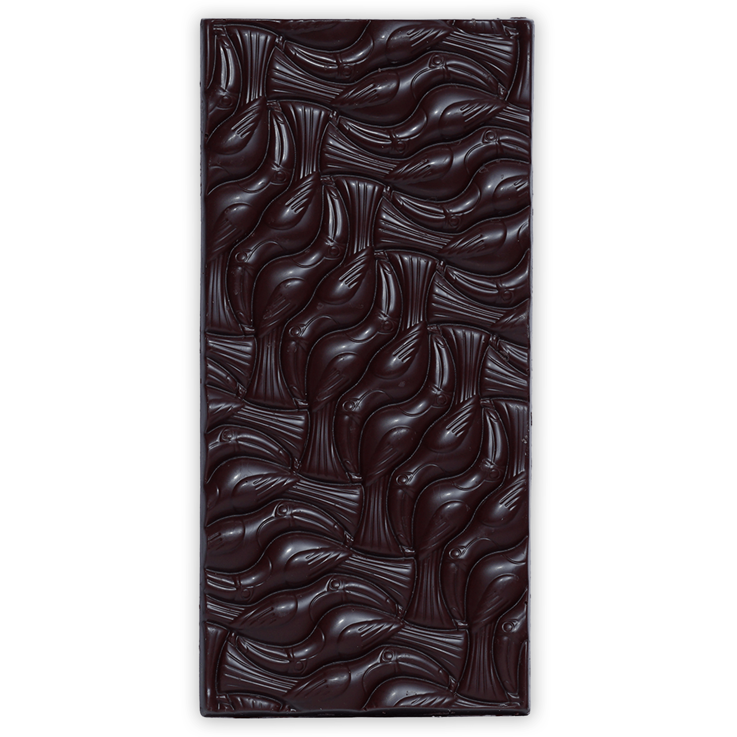 Chocolate Tree Milk w/ Nordic Berries 50% dark chocolate bar with raised bird designs