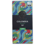 Chocolate Tree Colombia 70% dark bar wrapper with parrots in bundle