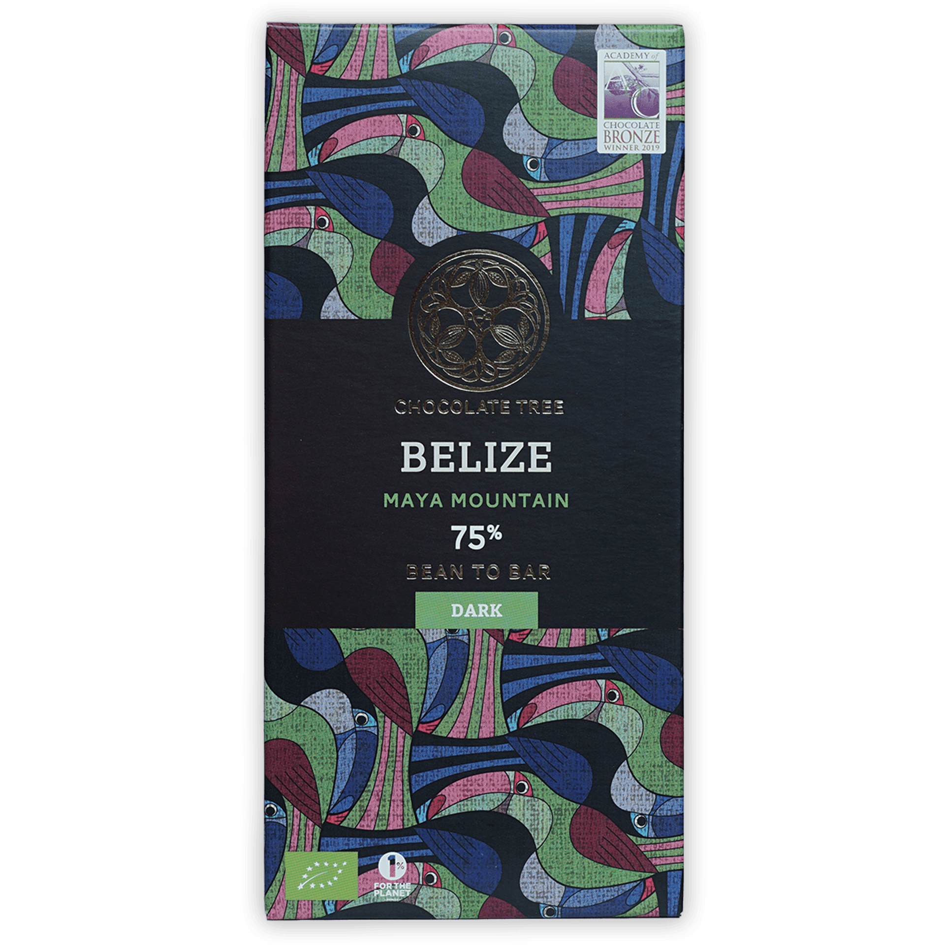 Chocolate Tree Single Origin Bars Bundle: vibrant bird-patterned chocolate bar