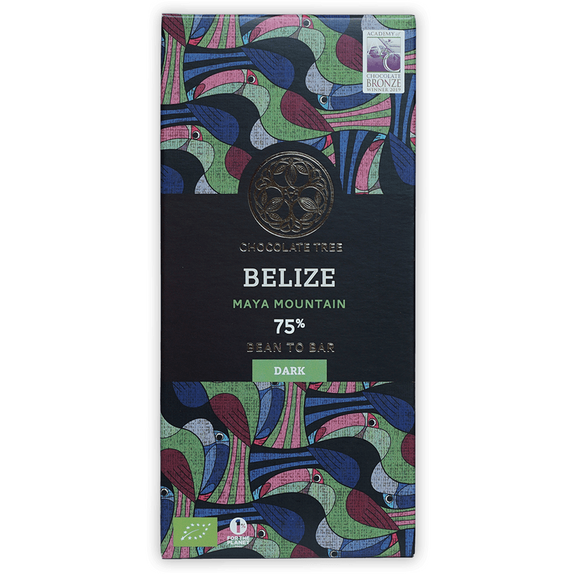 Chocolate Tree Single Origin Bars Bundle: vibrant bird-patterned chocolate bar