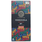Chocolate Tree Venezuela Porcelana 85% extra dark bar wrapper with rainbow fish pattern