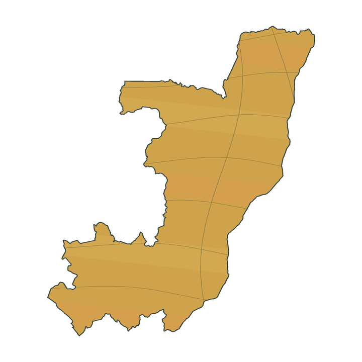 Congo atlas map outline