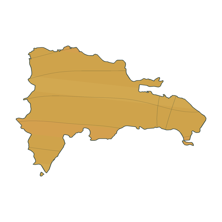 Dominican Republic atlas map outline