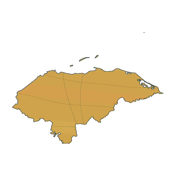 Honduras atlas map outline