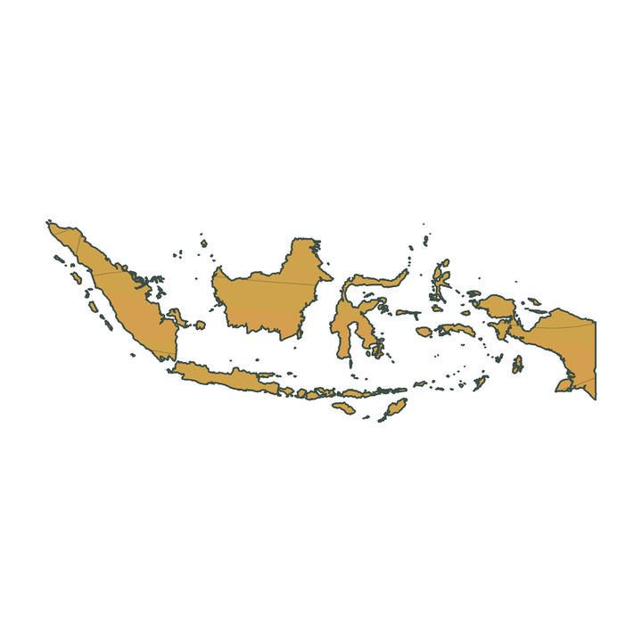 Indonesia atlas map outline