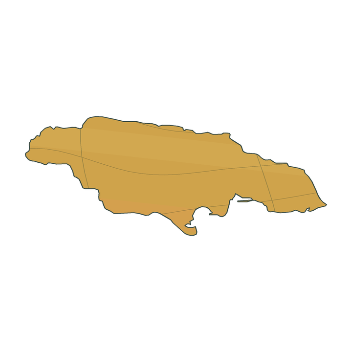 Jamaica atlas map outline