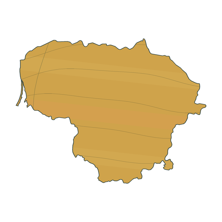 Lithuania atlas map outline