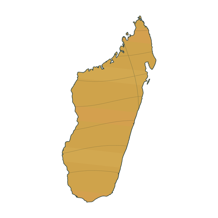 Madagascar atlas map outline