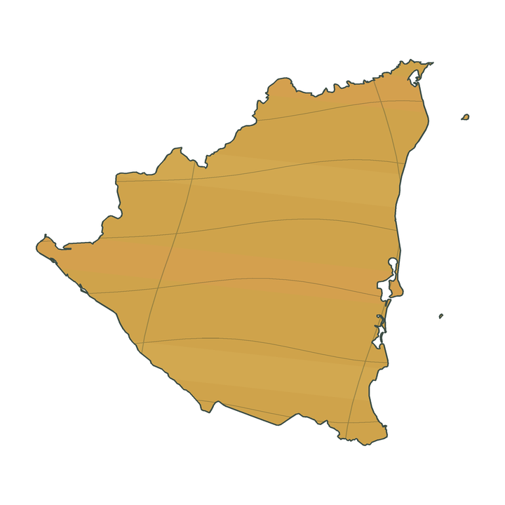 Nicaragua atlas map outline