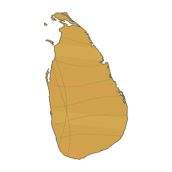 Sri Lanka atlas map outline